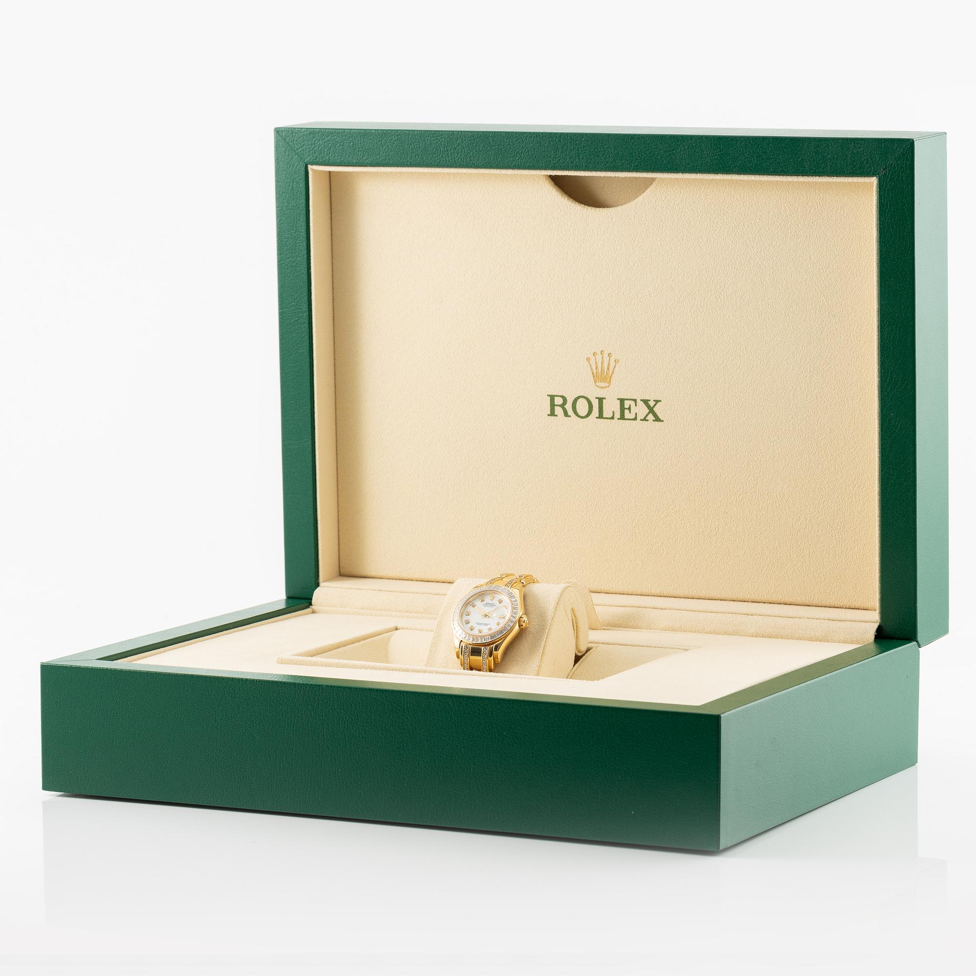 Rolex, Datejust, Pearlmaster, "Baguette Bezel", "Diamond-Set Bracelet", "MOP Dial", ca 1995.