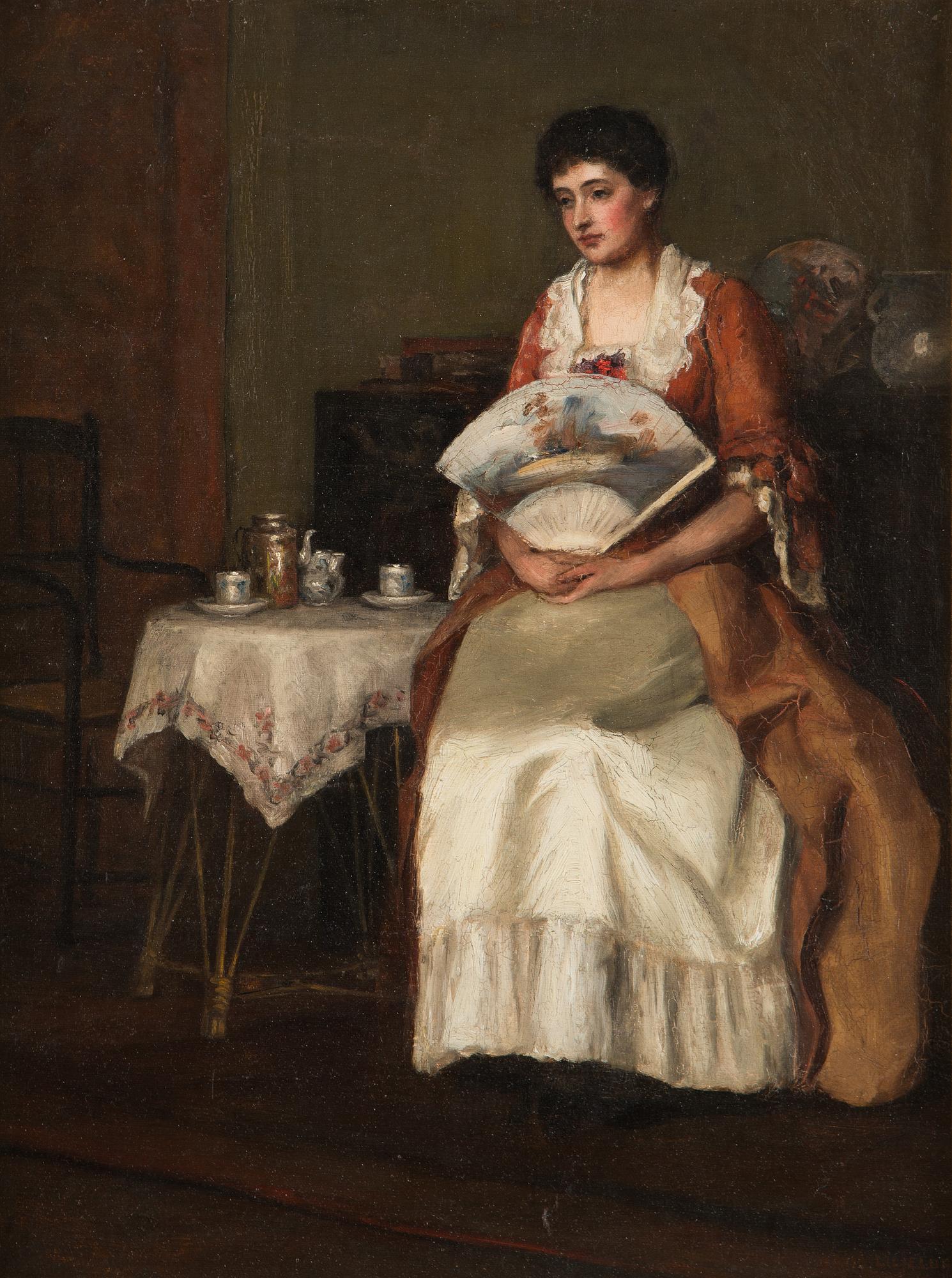 Arvid Liljelund, Woman with a fan.
