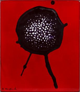 BENGT BERGLUND, emalj på metall, Gustavsberg, 1965, signerad och numrerad 61/200.