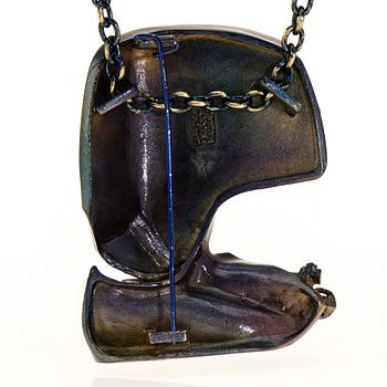 HÄNGE / BROSCH, eldbrons. "International Arms Inc", Björn Weckström, Lapponia 1971.
