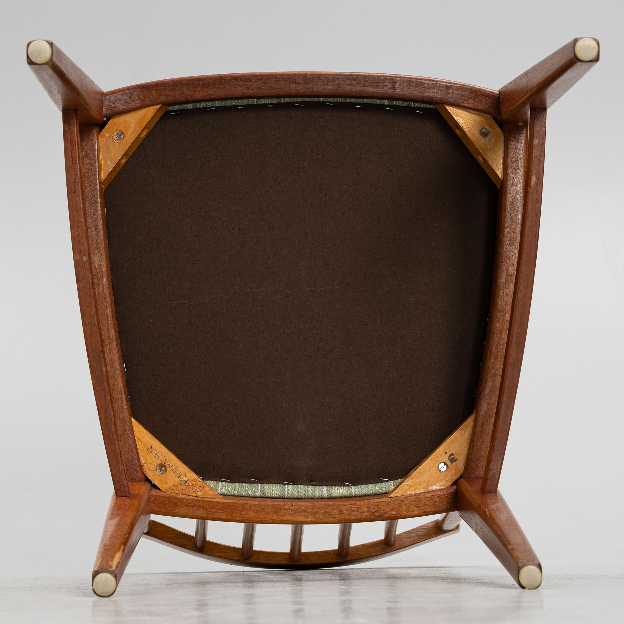 Carl Malmsten, stolar 4 st. modell Herrgården, Bodafors, 1961.