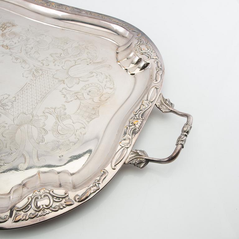 Trays 2 pcs of nickel silver, first half of the 20th century.