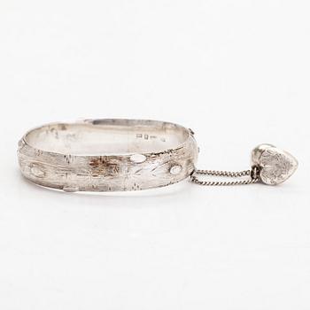 A 19th century silver bracelet, Knut Oskar Lundgren (1862-1889), Turku.
