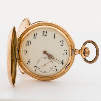 FICKUR, 52 mm, 14K guld, schweiziska stämplar.