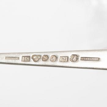 29 pieces of cutlery, various models, silver, including Anders Ulfsberg, 18th-19th century.