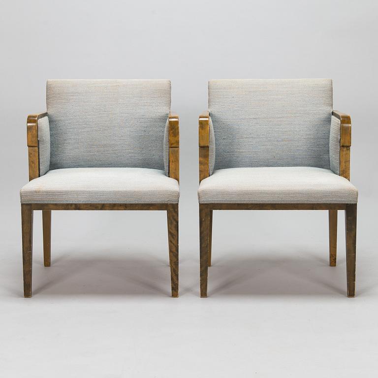 Six 1930s armchairs.