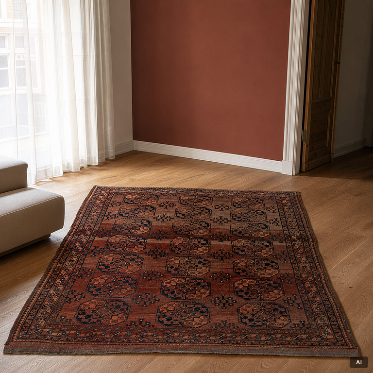 Matta, Turkmen, semiantik, ca 330 x 258 cm.