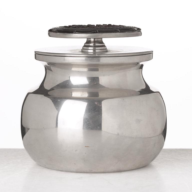 Estrid Ericson, a pewter lidded jar, Svenskt Tenn, Stockholm Sweden 1964.