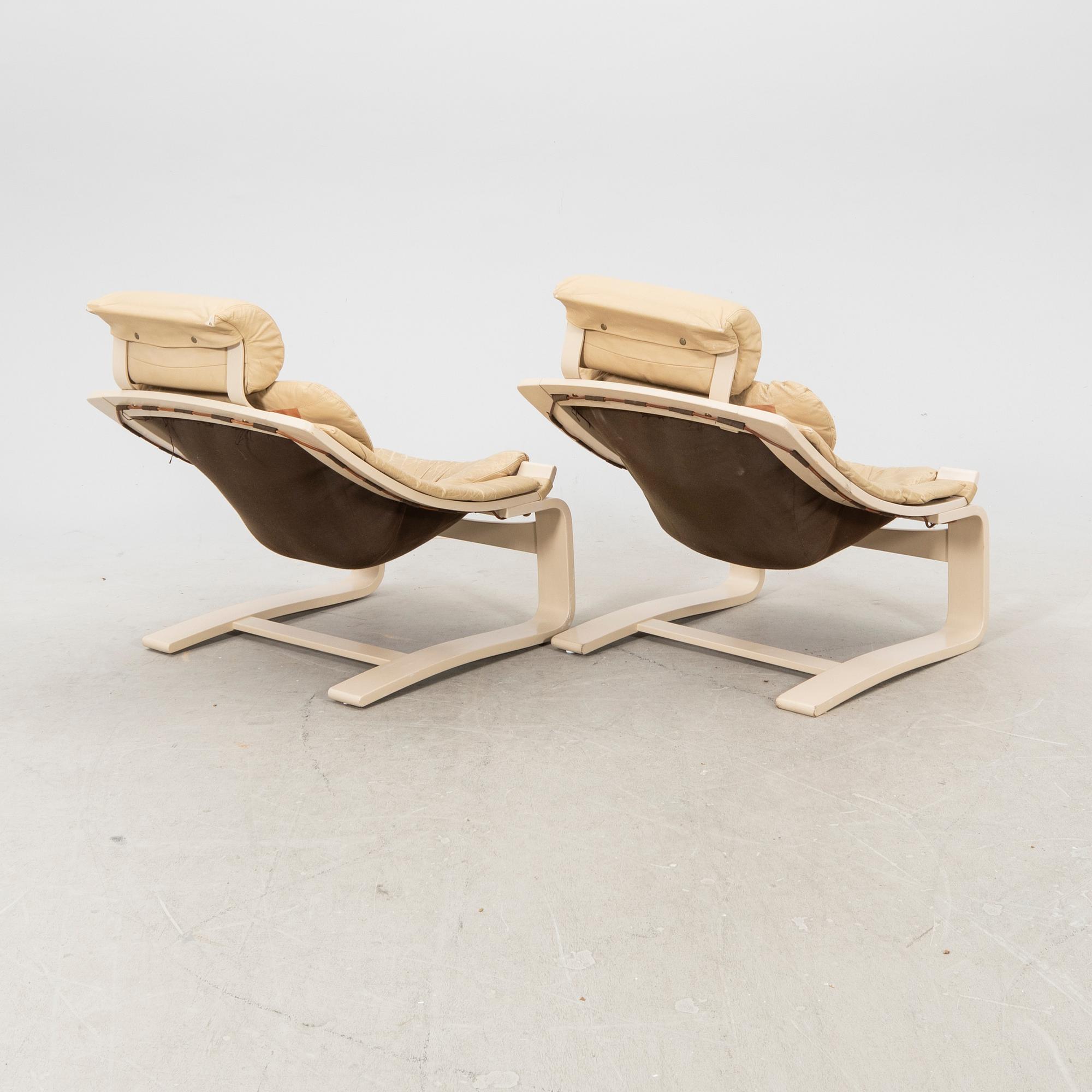 Åke Fribyter, fåtöljer, ett par "Kroken", Nelo, Knislinge, 1900-talets andra hälft.