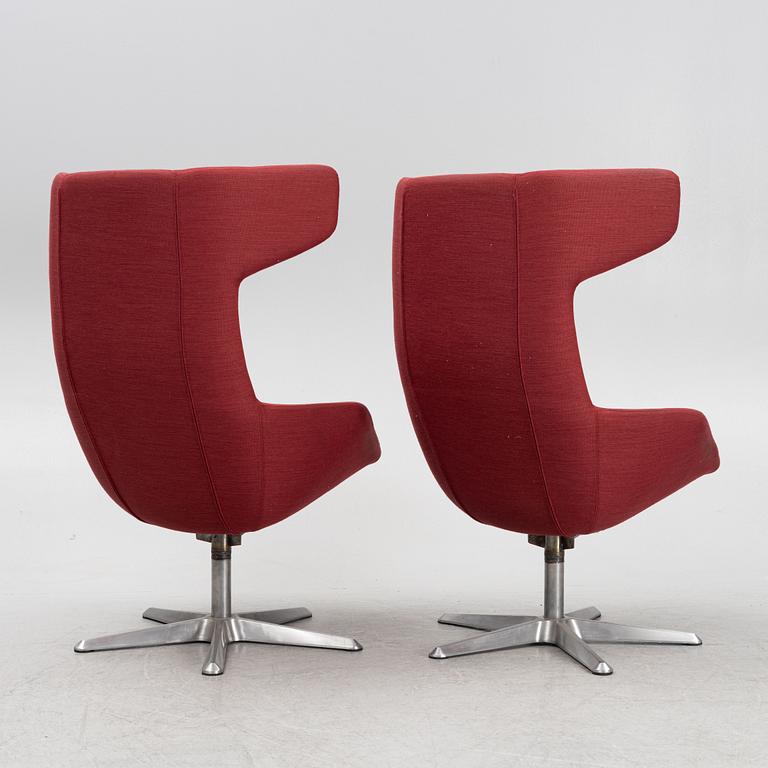 Alfredo Häberli, a pair of armchairs, 'Take a line for a walk', Moroso, second half of the 20th Century.