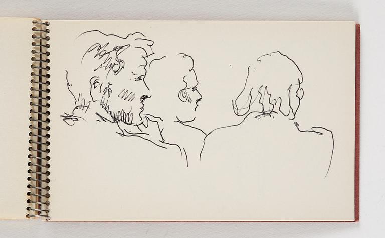 Lotte Laserstein, 10 små skissblock med teckningar.