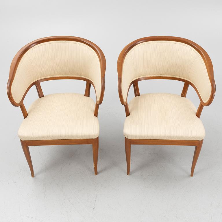 Carl Malmsten, a pair of "Jonas Love" armchairs, second half of the 20th century.