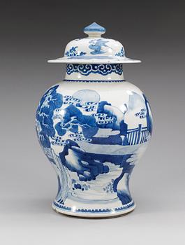 URNA med LOCK, porslin. Qing dynastin, Kangxi (1662-1722).