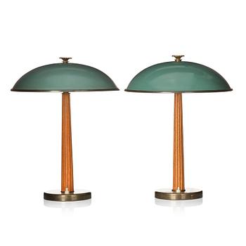 212. Erik Tidstrand, a pair of table lamps, model "29595", Nordiska Kompaniet, 1930s.