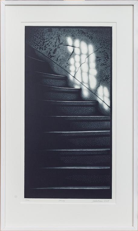 Jukka Vänttinen. Mezzotint, signerad, daterad 2007, numrerad 15/100.