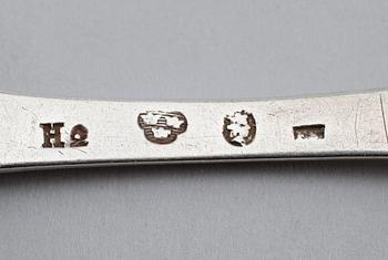 MATSKEDAR, 5 st snarlika, silver, 1700-tal. Vikt ca 276 gram.