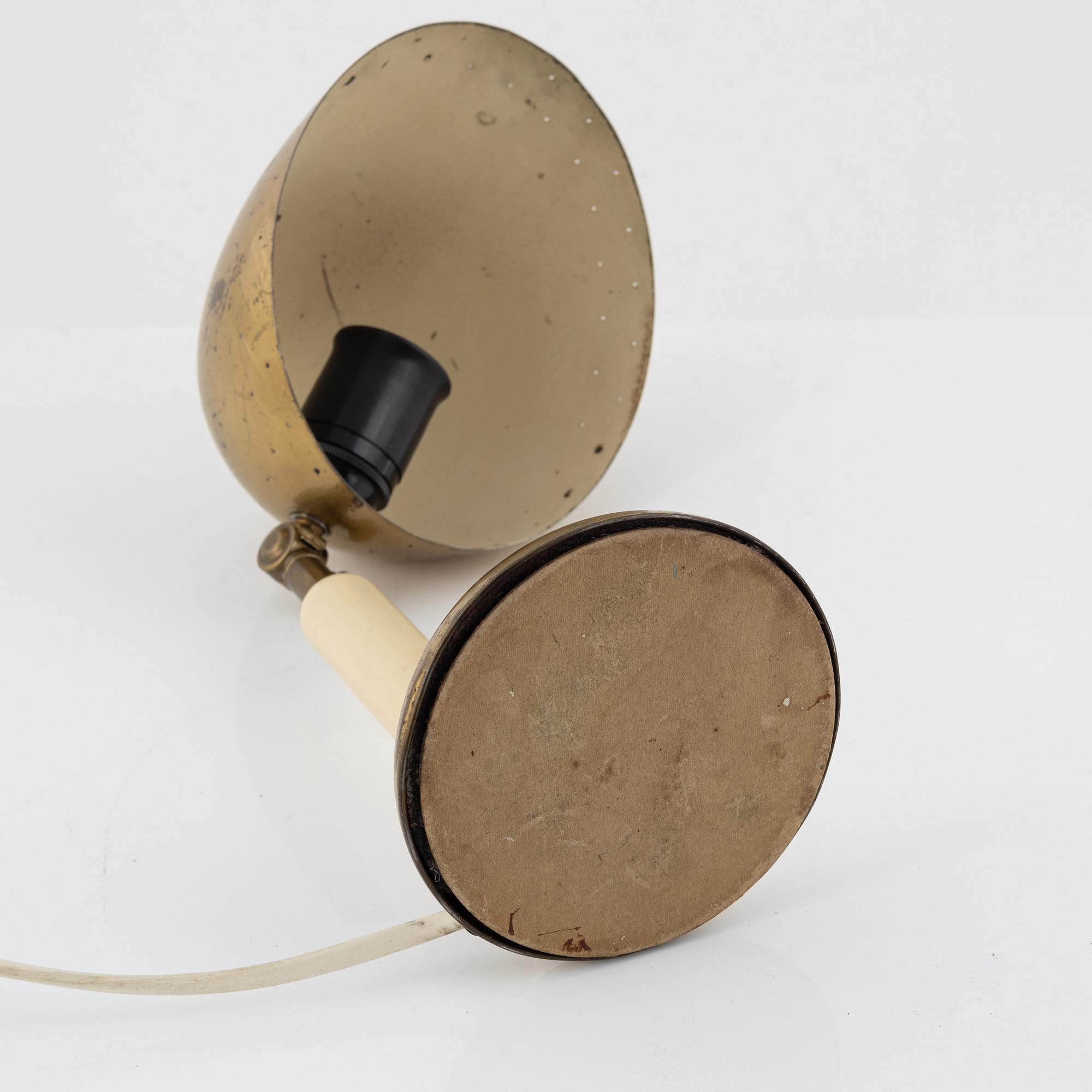 Harald Notini, a brass model 15233 table lamp,  Arvid Böhlmarks Lampfabrik, Sweden 1930/40-tal.
