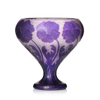 Karl Lindeberg, an Art Nouveau cameo glass vase, Kosta, Sweden, early 20th century.
