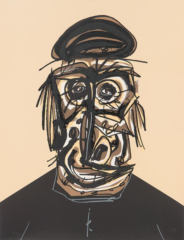 Antonio Saura, 5 lithographs from the portfolio 'Une Chair d'Ombre'.