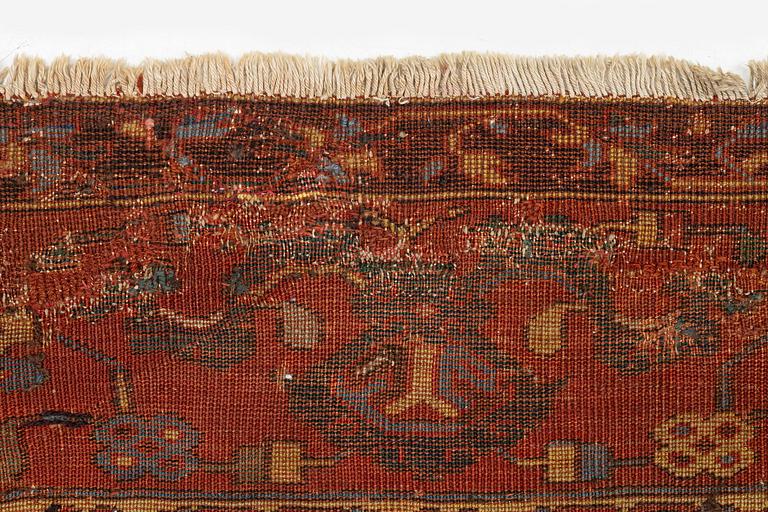 A variant of a 'Medallion' Ushak carpet fragment, West Anatolia, c. 260 x 285, late 16th century.