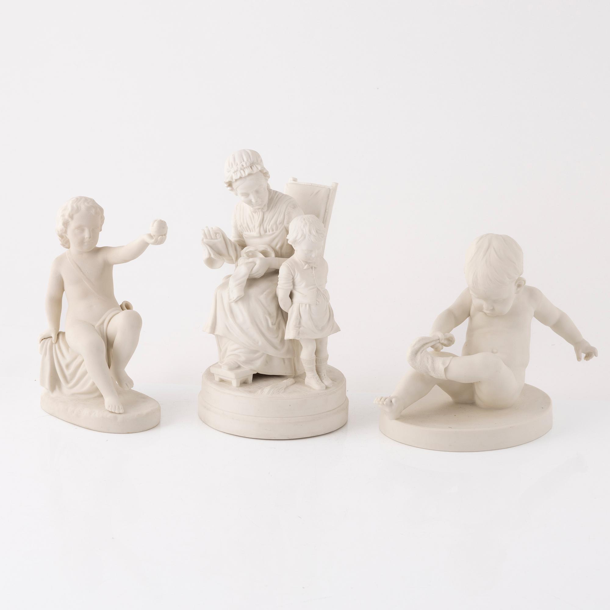 A group of three figurines, Gustafsberg, early 20th Century.