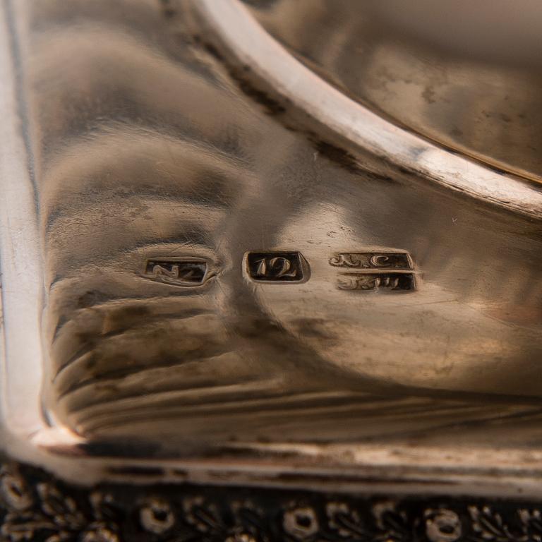 BRÖDKORG, silver, Balticum, 1800-talets första hälft.