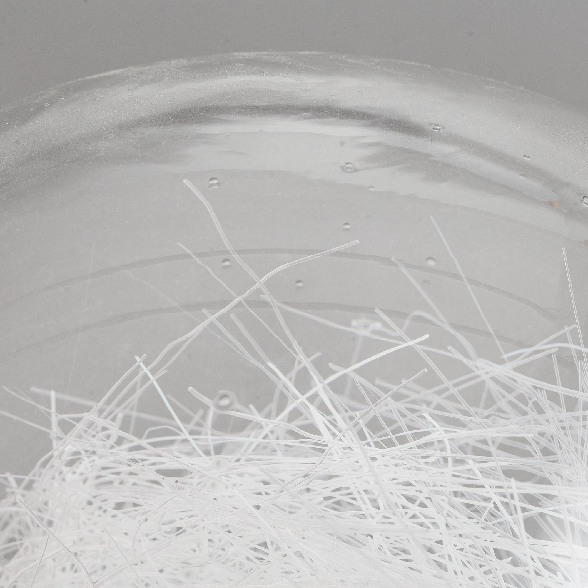 EVA ENGLUND, a glass sculpture, signed and dated 1973.