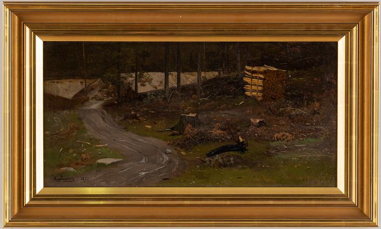 Anders Kallenberg, olja på duk, signerad och daterad 1871.