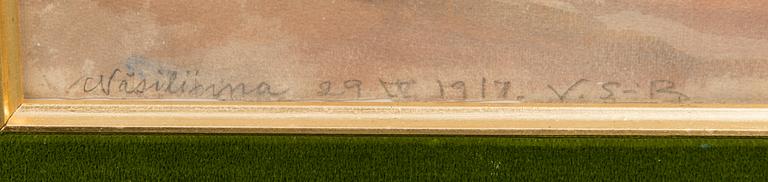 VENNY SOLDAN-BROFELDT, watercolour, signed and dated "Näsilinna", 29.6.1917.