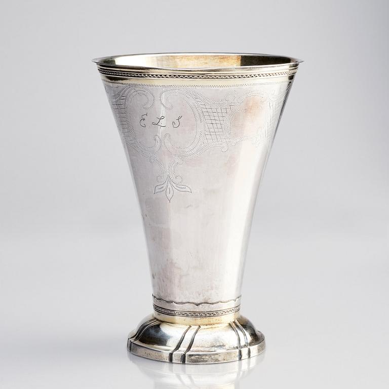 A Swedish silver beaker, mark of Stephan Westerstråhle, Stockholm 1797.