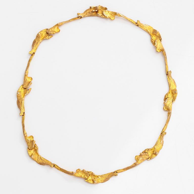 Björn Weckström, a 14K gold collier 'Orchid Psychedelic' for Lapponia 1970.