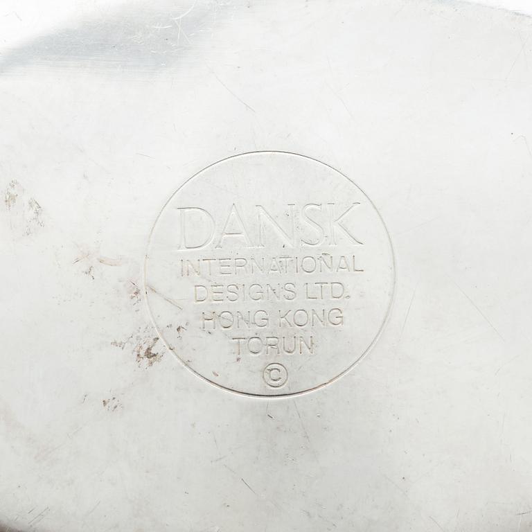 Vivianna Torun Bülow-Hübe, teservis med bricka, 5 delar, Dansk International Designs, försilvrad mässing.
