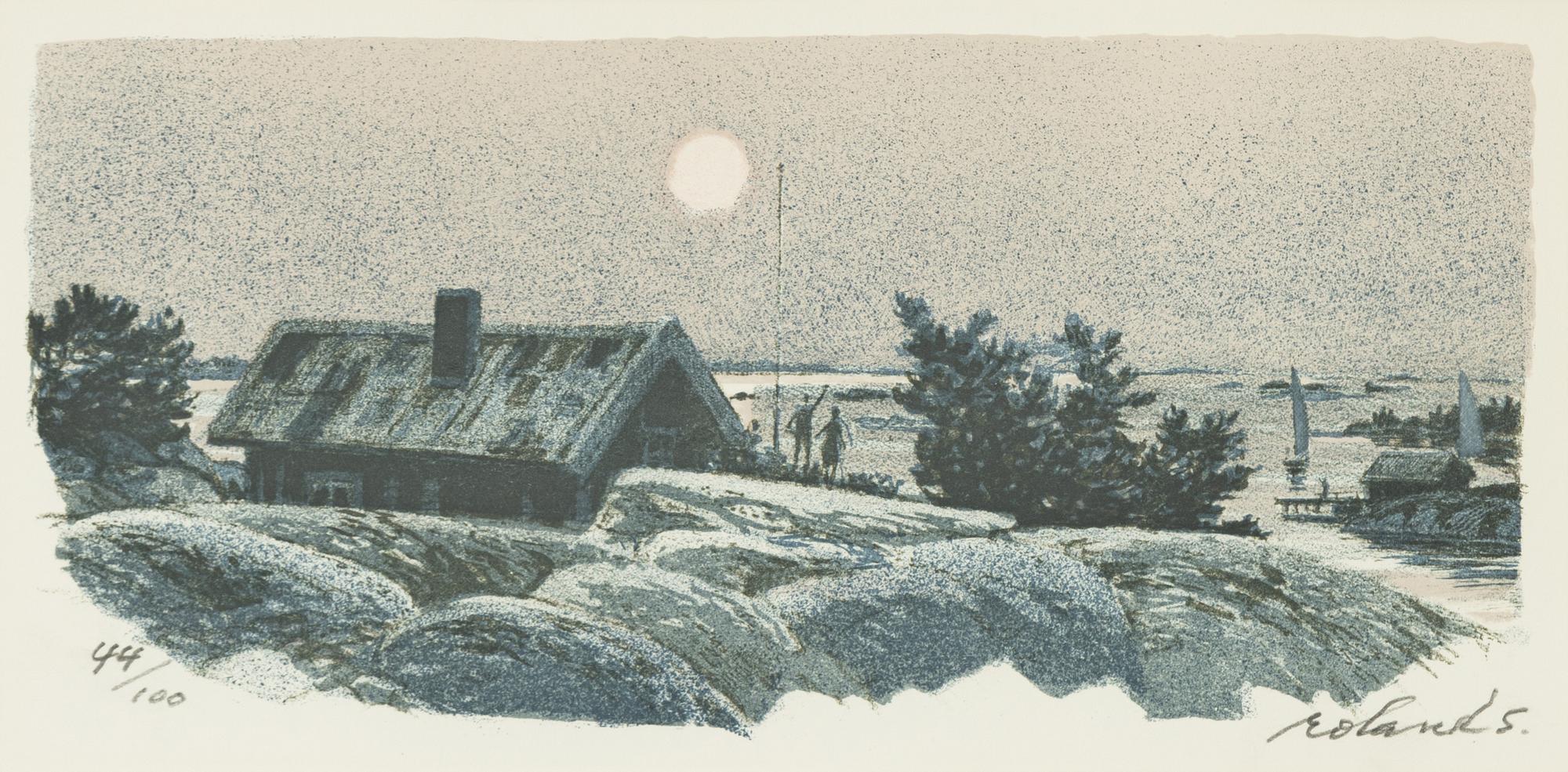 Roland Svensson, lithograph in colours, signed 44/100.