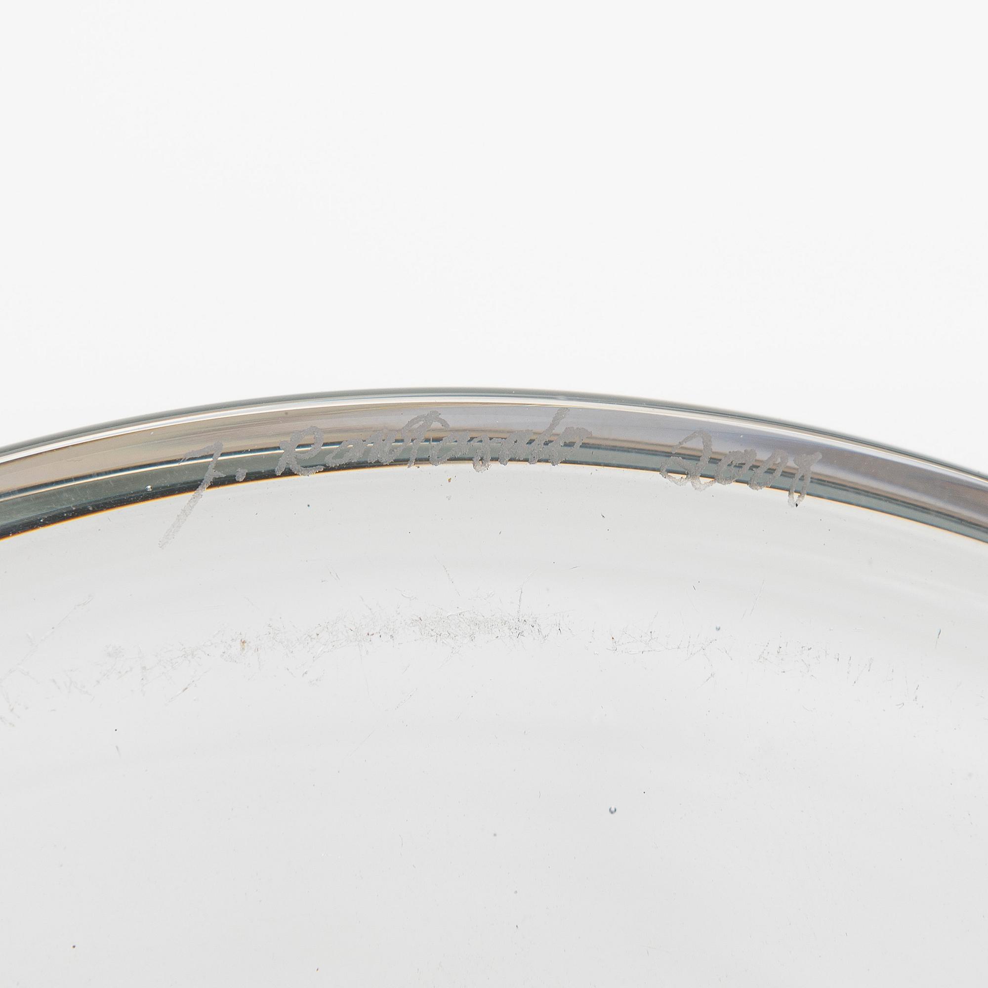 Johannes Rantasalo, a glass sculpture, signed 2008.