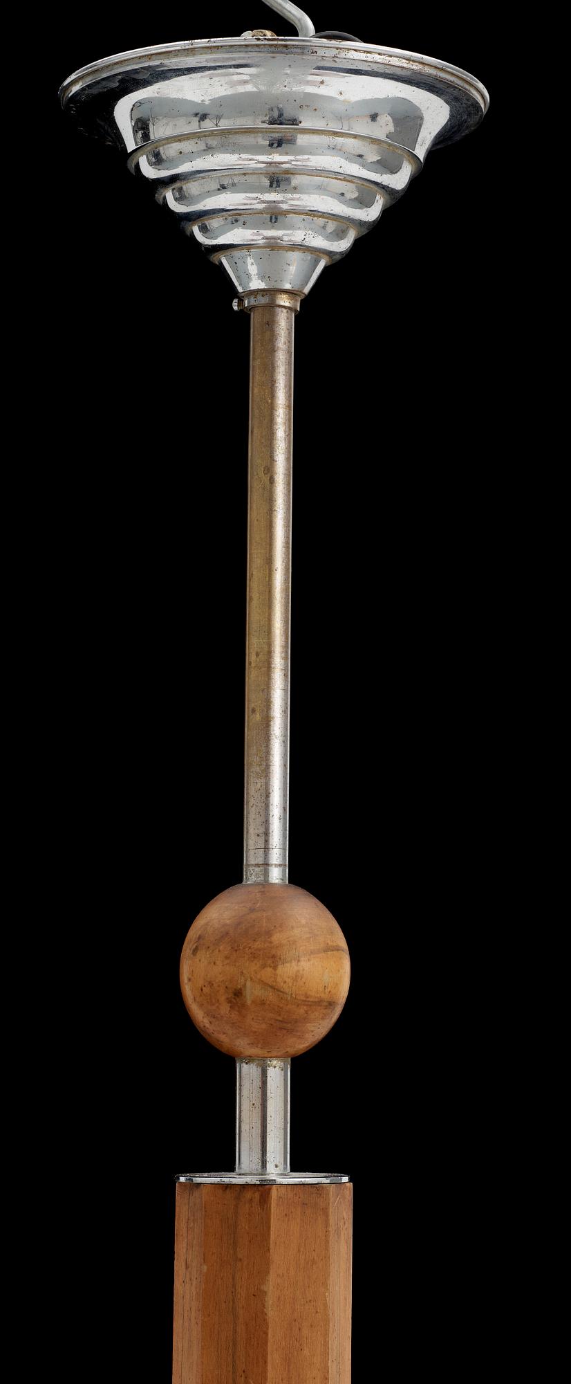 TAKLAMPA, Art Deco, 1930/40-tal. H 70.