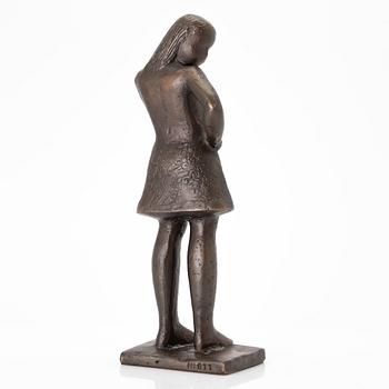 Lisa Larson, skulptur "Tonårsflickan", brons, Scandia Present, ca 1978, nr 611.