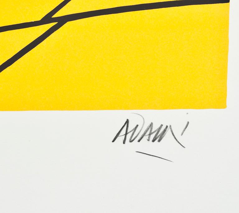 VALERIO ADAMI, färgserigrafi, signerad och numrerad 14/150.