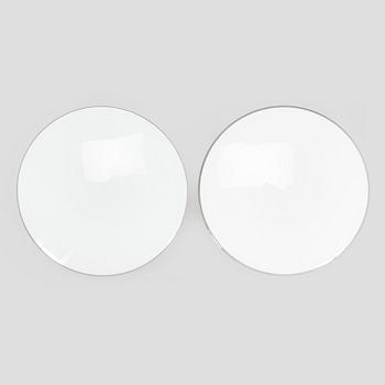 Arne Jacobsen, a pair of ceiling lamps/wall lamps, "AJ-Eklipta", Louis Poulsen, Denmark.