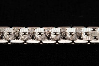 RANNERENGAS, briljanttihiottuja timantteja n. 0.33 ct. 18K valkokultaa. Italia 1960 l. Paino 24,4 g.
