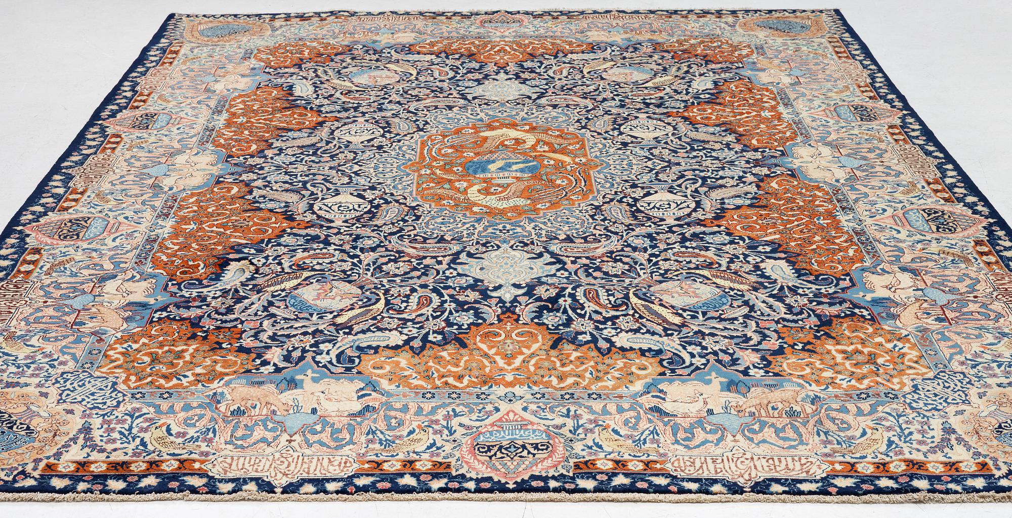 Matta, Kashmar ca 385 x 298 cm.