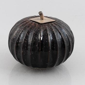 Paul Hoff, a stoneware sculpture / urn with cover, Gustavsbergs studio 1989.