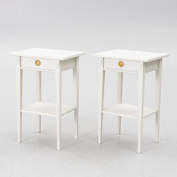 Bedside tables, a pair, Gustavian style, contemporary manufacture.