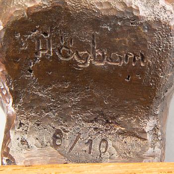 Helge Högbom, sculpture, signed and numbered 8/10 patinated bronze.