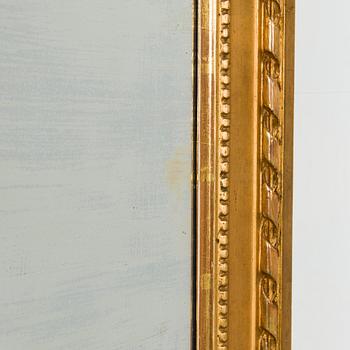 A Gustavian late 18th century hallmarked Gothenburg mirror.