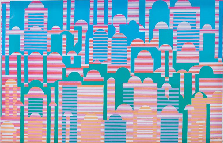Mari Rantanen, screen printing on canvas, from the IKEA Art Event series.