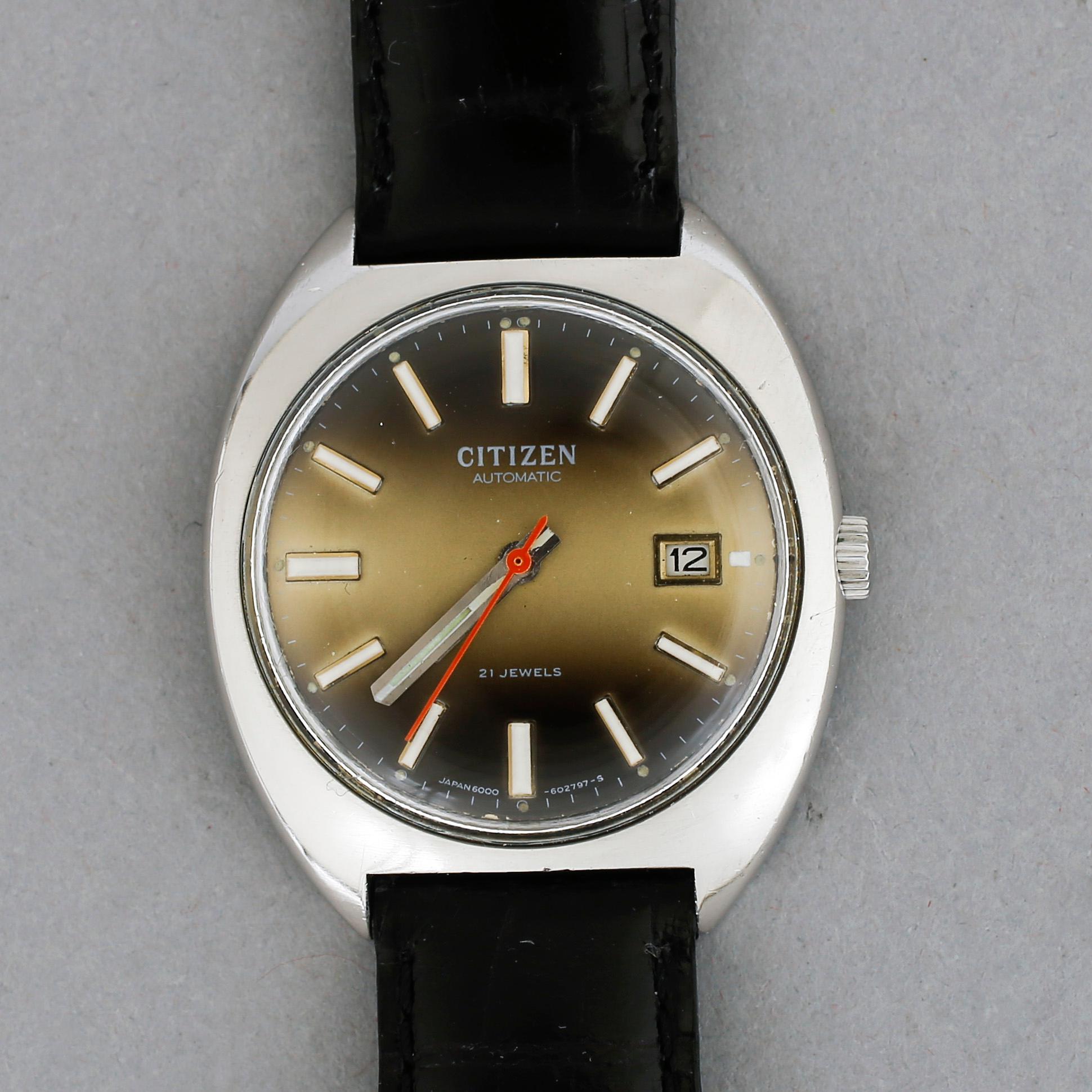 ARMBANDSUR, Citizen, stål, 1970-tal.