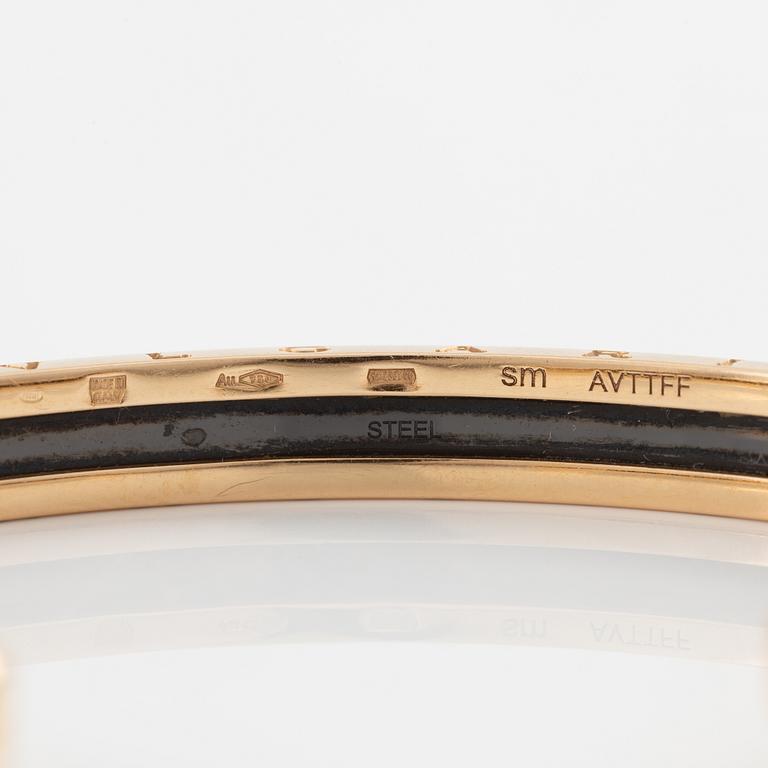 Bulgari bangle "B.Zero1" 18K gold and steel.