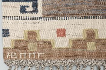 RUG. "Bruna heden". Rölakan (flat weave). 217 x 154,5 cm. Signed AB MMF (AB Märta Måås-Fjetterström).