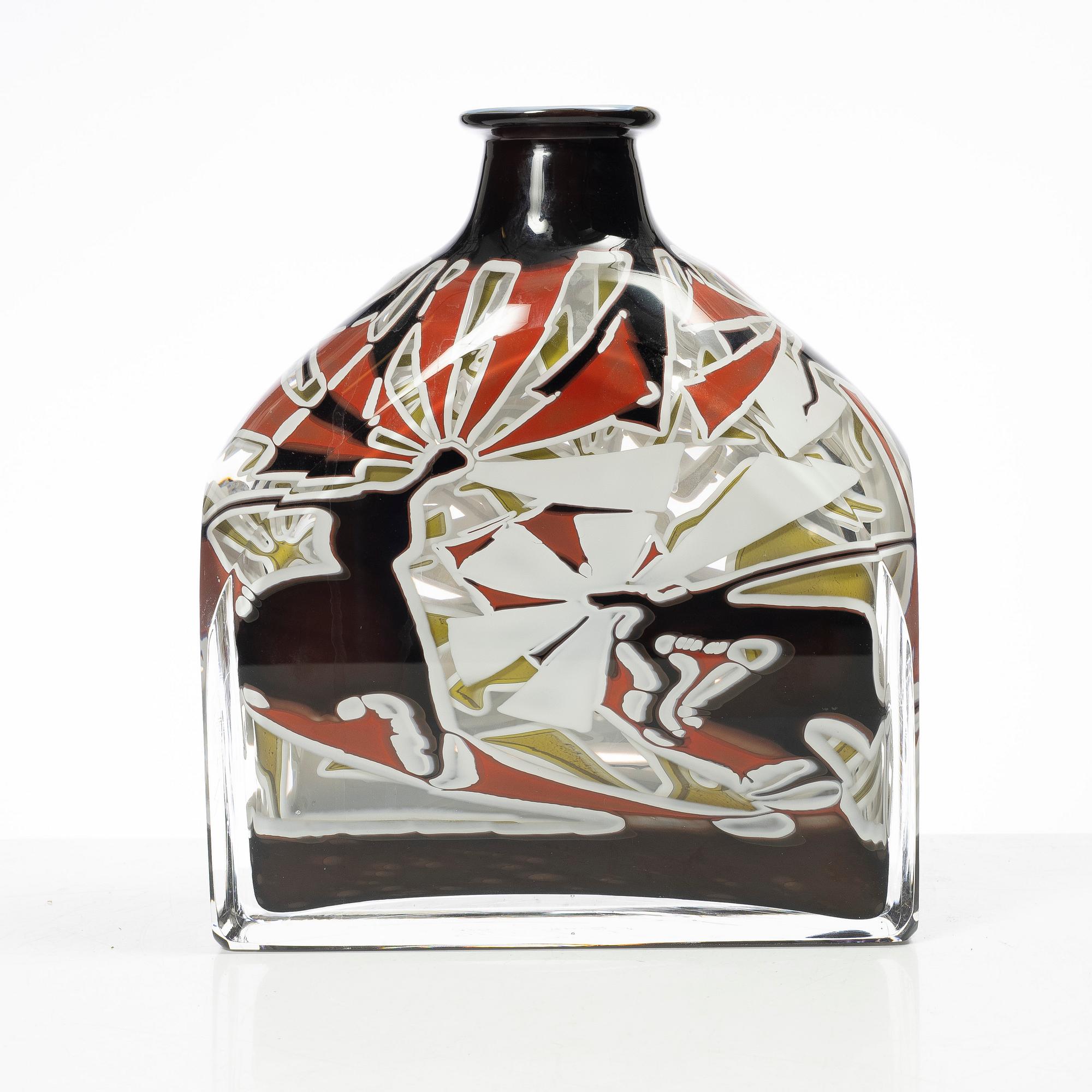 Helén Krantz, vaser, ett par, glas.