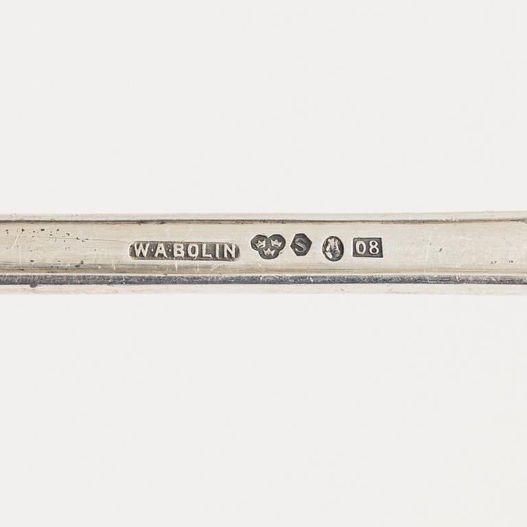 W.A. Bolin, hummergafflar, 6 st, silver, Stockholm 1940.